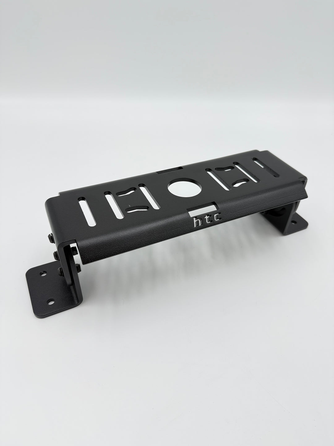HTC Echolothalterung schwenkbar aus Aluminium mit Pulverbeschichtung RAL 9005 schwarz struktur